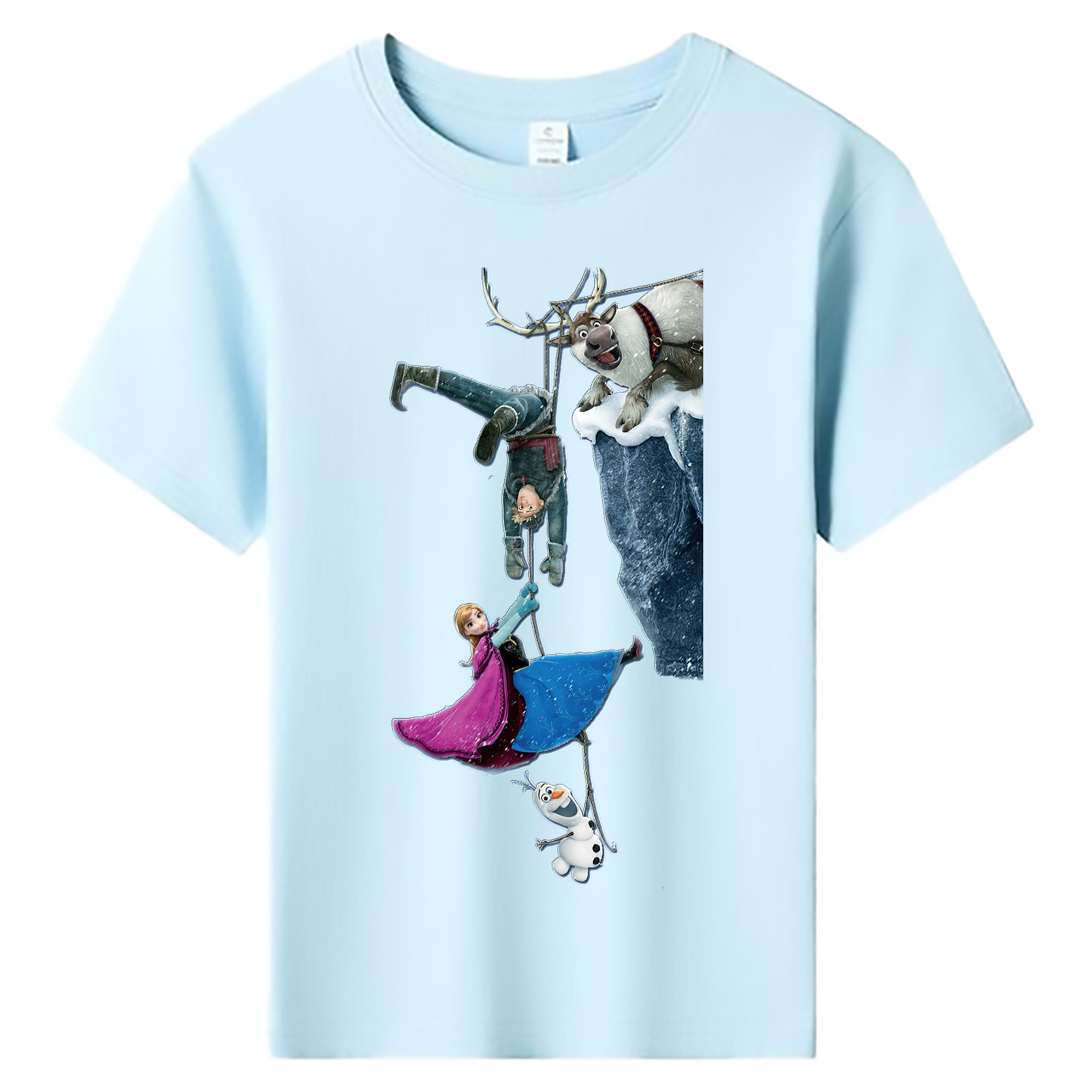 （画像用） アナと雪の女王 アンナ エルサ Frozen Anna Elsa 綿100％キッズTシャツ（フロントプリント）
